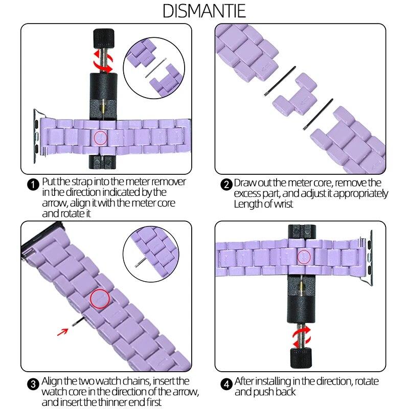 Candy Color Resin Strap for Apple Watch Ultra2 Strap 49mm 45mm 44mm 42mm 41mm 40mm 38mm 9 87 Macaron Wrist for Apple Watch Bands Belt for Iwatch Band