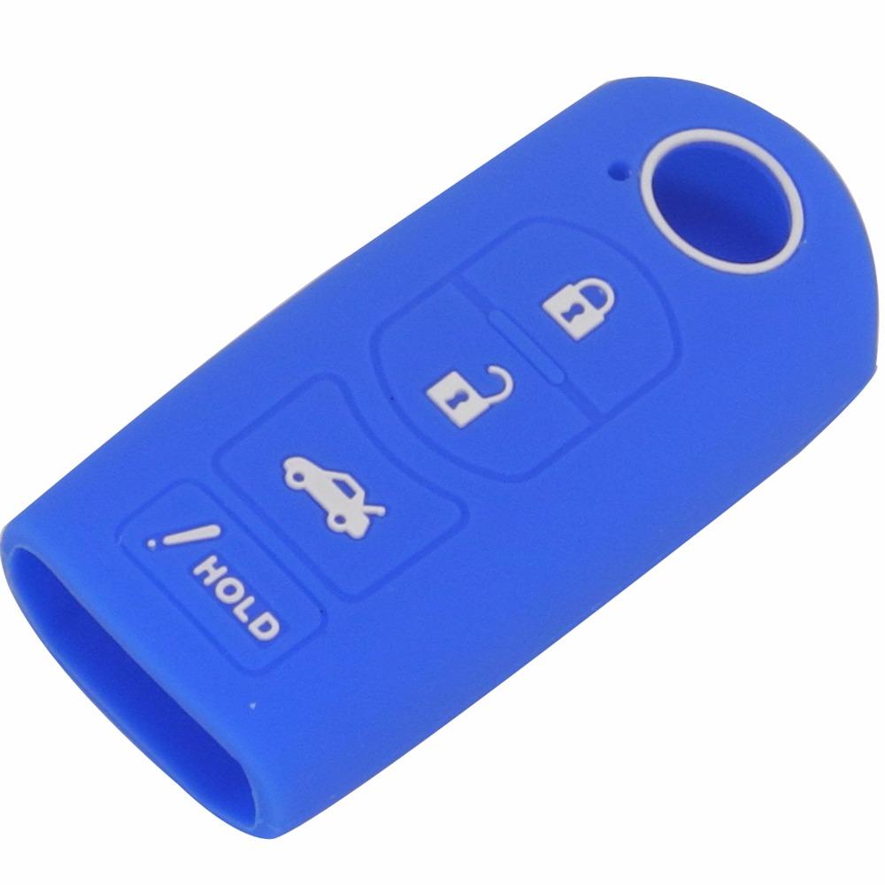 Jingyuqin 4 Buttons Car Silicone Remote Key Cover Case Fob For MAZDA CX-7 CX-5 2 3 5 6 8 Protecting Key
