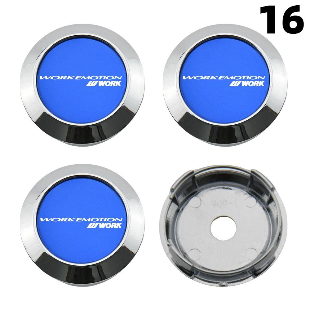 4PCS 64MM OD / 60MM ID Cap For Rims WORK EMOTION EQUIP MEISTER VS Emblem Wheel Center Cap Sport Car Logo Wheel Cover Hub caps