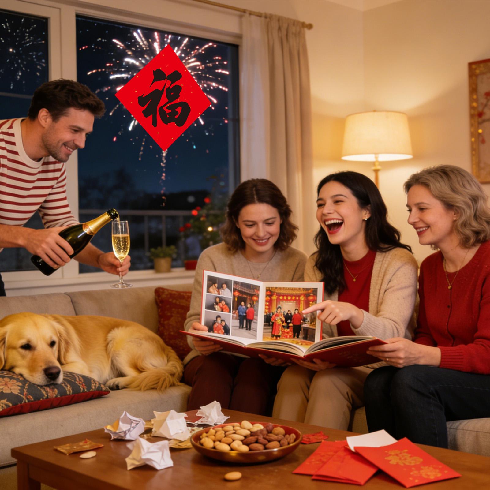 Украшения с иероглифом Фу на китайский Новый год 2026 36 шт./набор Наклейки на дверь с иероглифом Фу Год Лошади Красные наклейки China Mainland