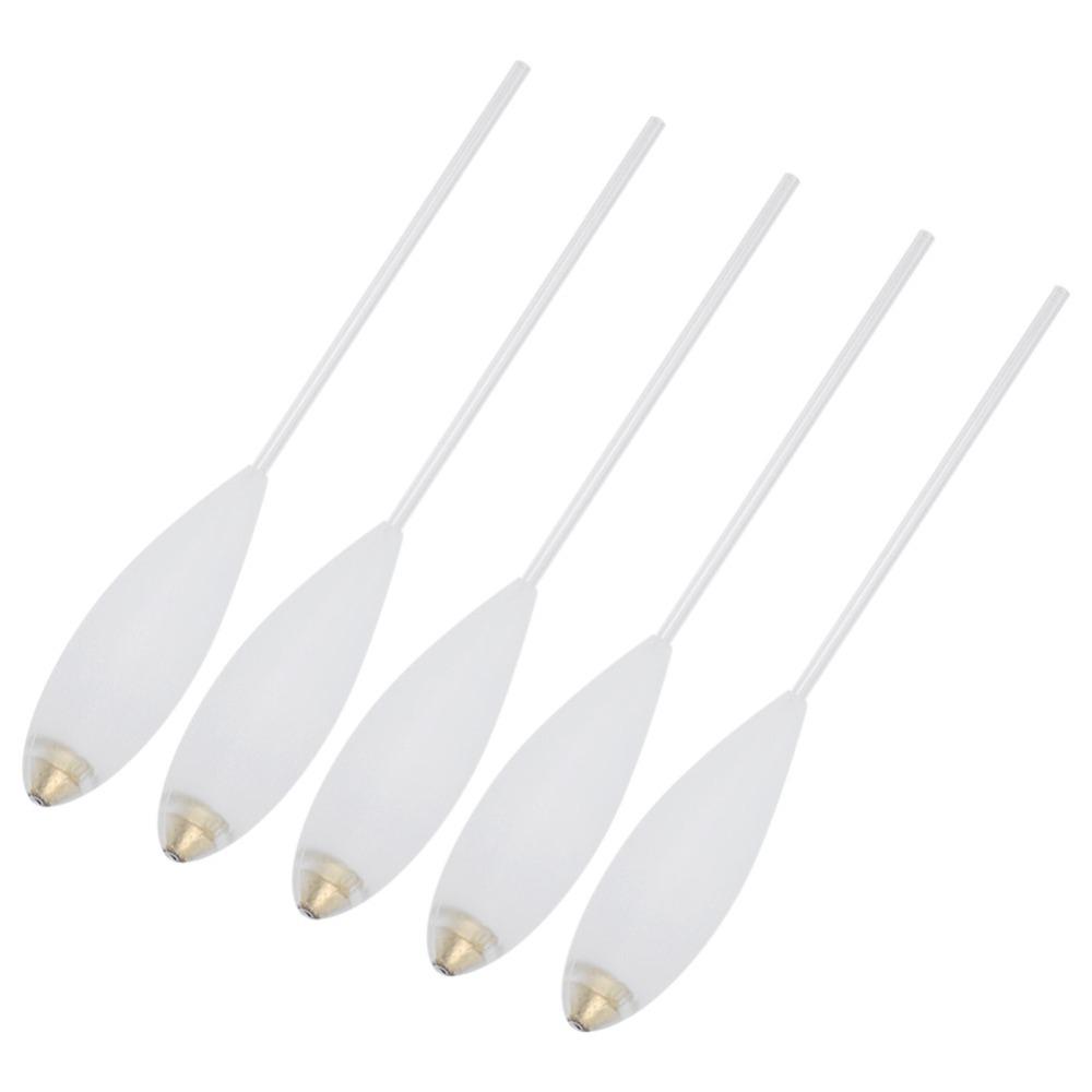 5PCS Slow Sinking Sinking Float White Gold Fishing Bobber Durable Fishing Floats Fly Fishing