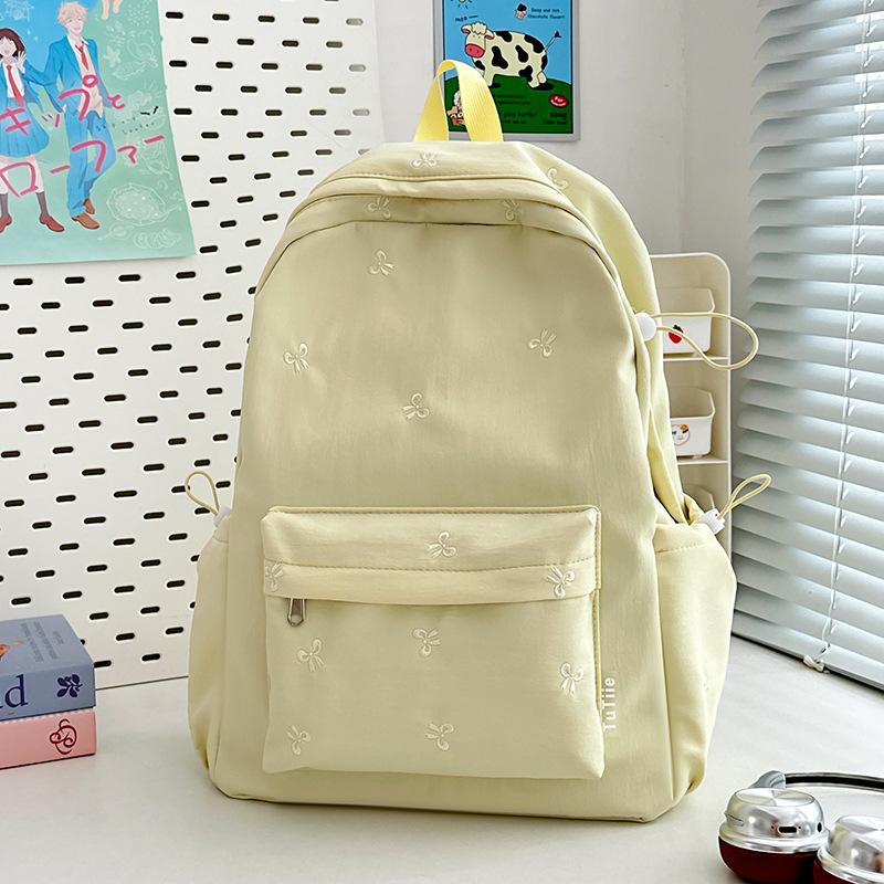 School bag new high value fresh sweet candy color backpack junior high school students lightweight travel backpack