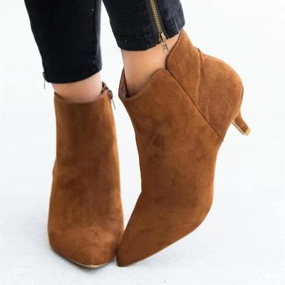 Women's European and American Snakeskin Stiletto Heel Ankle Boots - Autumn/Winter 2019, Plus Size Martin Boots