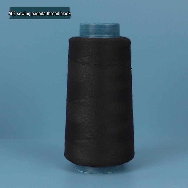 402 Polyester Thread: Black & White Sewing Thread for Hand Needlework and Household Sewing Machines