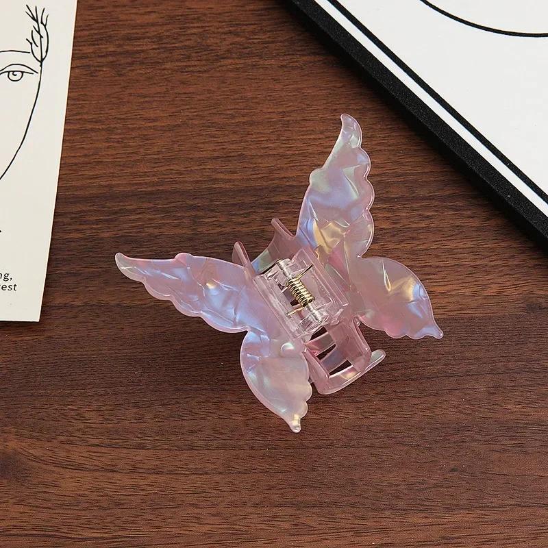 Women Sweet Fairy Colorful Acetate Retro Butterfly Hair Claw Hair Clamp Clip Crab Headband Clips Hair Accessories