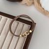 Korean Style Metal Buckle Double Strand Elastic Hair Tie Scrunchie