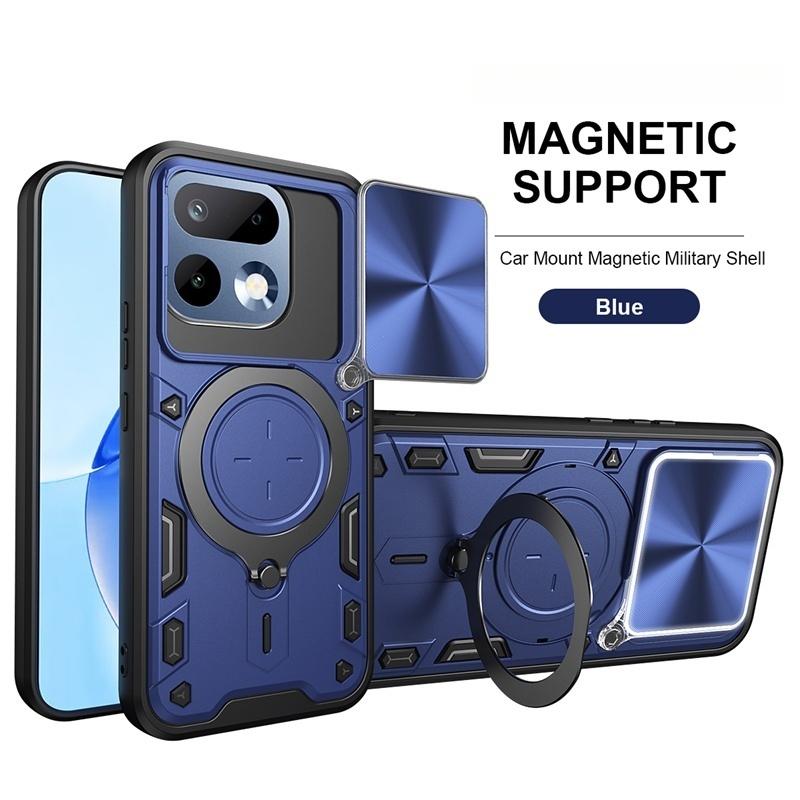 Slide Camera Protection Armor Phone Cases For Realme 16 Pro Plus Realme16Pro+ 5G Case Car Magnetic Holder Metal Ring Cover Coque