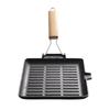 ZISIZ Cast Iron Steak Frying Pan with Folding Handle