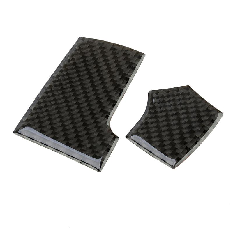 4pcs/Set Black Carbon Fiber Front Interior Steering Wheel Cover Trim Sticker Fit for Ford F-150 2004 2005 2006 2007 2008