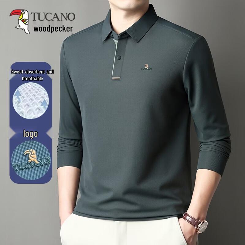 TUCANO Men s Long Sleeve Casual Polo Shirt 110