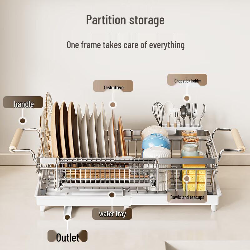 MICOE 304 Stainless Steel Kitchen Dish Drying Rack