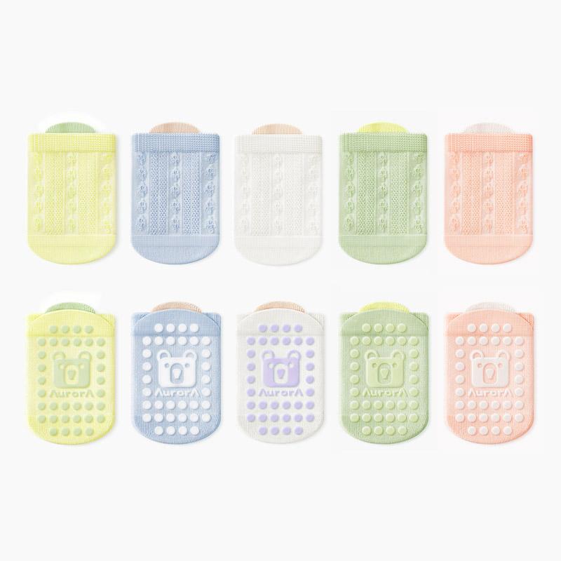 

5 Pairs Kids Non-Slip Socks Cute Cartoon Bear Pattern Children Boys Girls Baby Toddler Floor Socks Comfortable Breathable M 1-3Y 12-13cm