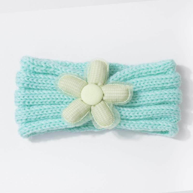 New baby knitted headband cute solid color baby fontanelle wool headscarf children's jewelry autumn and winter