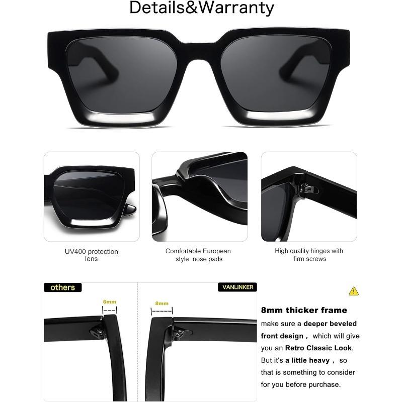 Square Vintage Fashion Sunglasses Men Women Fashion Punk Anti Glare Glasses Driving Glasses Male Shades