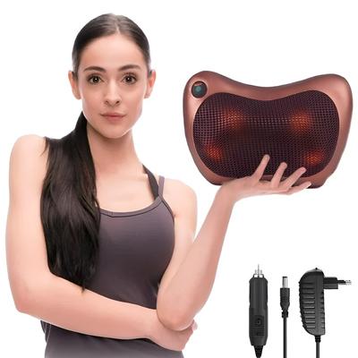 Masująca Poduszka Masaż Shiatsu Plecy Kark Ciało Masażer 2 Głowice + 4 Kule