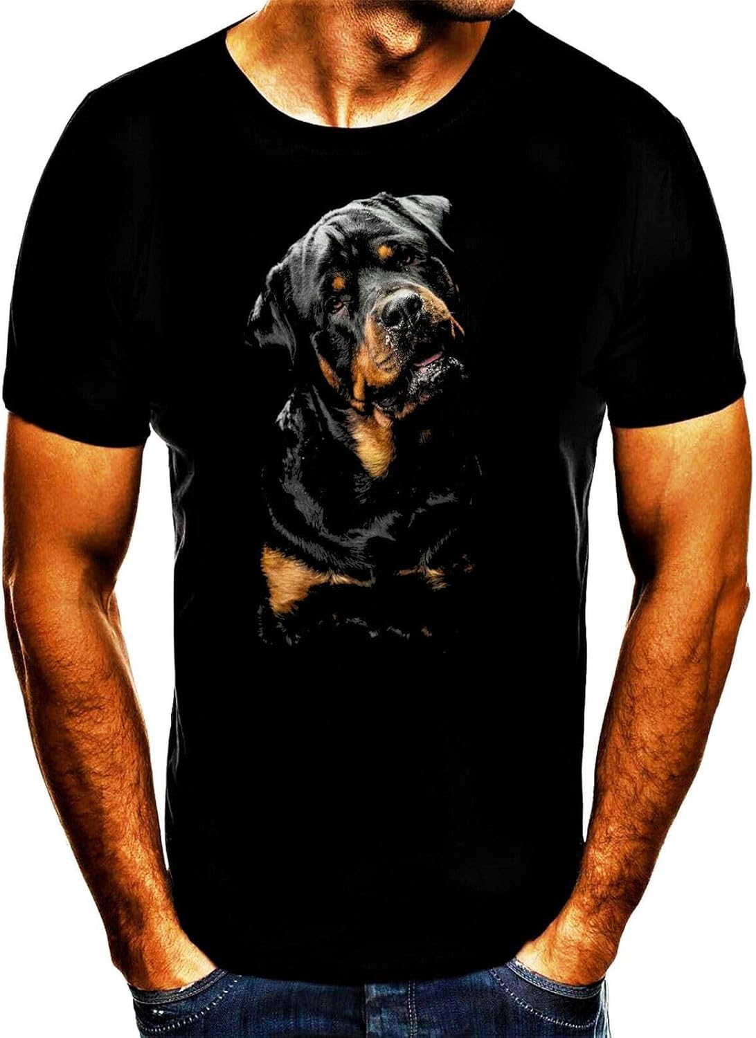 Rottweiler Dog Dog Print Men T Shirt Men s XS чёрный