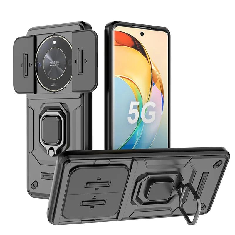 Armor Funda für Honor Magic6 Lite Hülle Slide Camera Protect Coque für Honor Magic 6 Lite Light Magic6Lite 5G Magnetring-Abdeckung