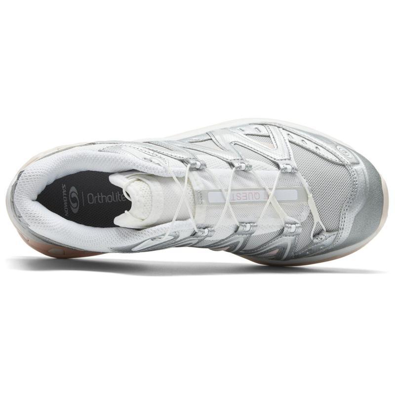 SALOMON XT Quest Cushioning Slip Resistant Coverage Support Low top Outdoor Shoes Unisex Gray White Pink Sneakers 475420