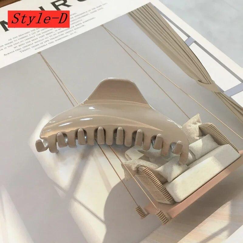 

Темпераментные женские геометрические прозрачные цветные акриловые аксессуары для волос с когтями