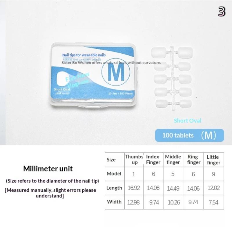 Nail Extension Gel Tips 100pcs Box French Full Cover Strong Flexible Press On For Pro Home Manicure Kit