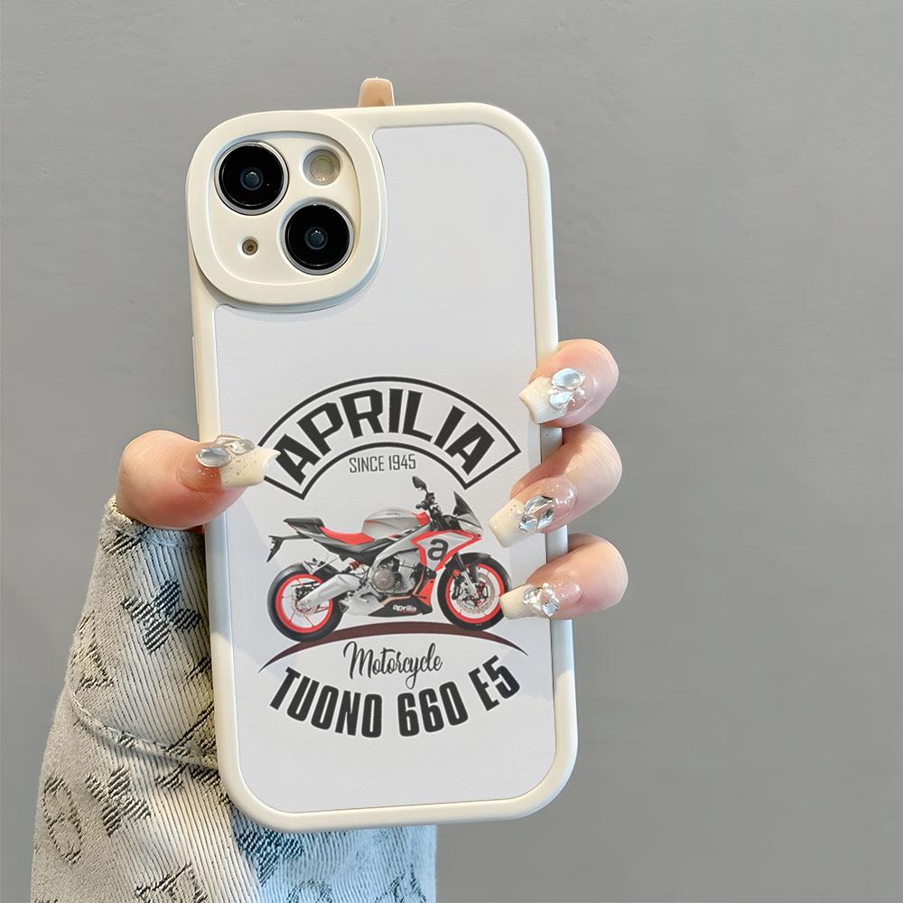 Aprilia Phone Case New 2025 Lambskin Silicone For Online Shopping IPhone 16 15 14 11 12 13 Pro Max Mini X XR XS 8 Plus Funda Coq