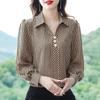 Striped Shirt for Women Spring and Autumn 2026 New Fashion Casual Chiffon Long Sleeve Blouse