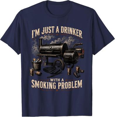 I'm Just A Drinker with A Smoking Problem Grilling BBQ Dads T-Shirt