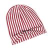 Red And White Fine Stripes Vertical Stripe Pattern Urban-Inspired Adult Beanie Fits Well with Layered Looks, Morning Coffee Walks, Or Creative Spaces 