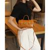 Summer trendy genuine leather small bag for women, versatile casual baguette bag, textured vegetable-tanned top-layer cowhide women's crossbody bag