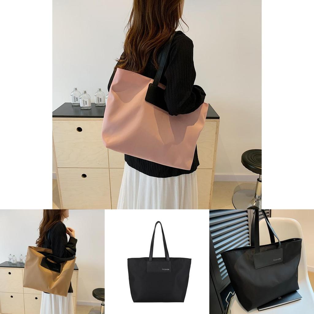 Stylish And Simple Large Capacity Tote Bag For Women Trendy Shoulder Bag Nylon