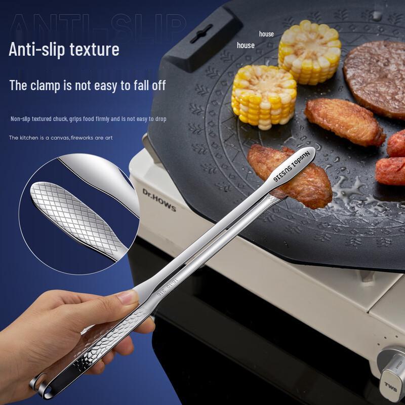 Stainless Steel Anti-scald BBQ Tongs