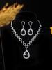 Elegant Rhinestone Zirconia Necklace & Jewelry Set for Bridal & Evening Wear