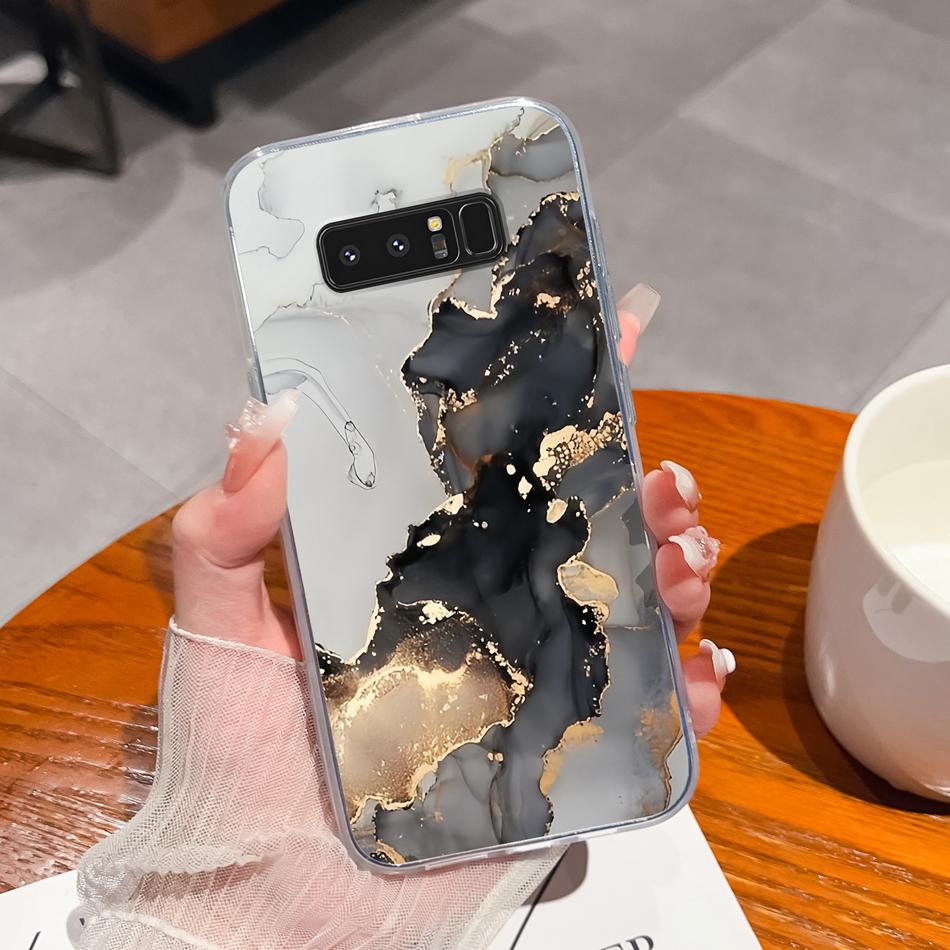 For Samsung Galaxy Note 8 9 20 Phone Cases Creative Soft TPU Silicone Clear Anti Drop Back Cover For Samsung Note8 Note9 Note20