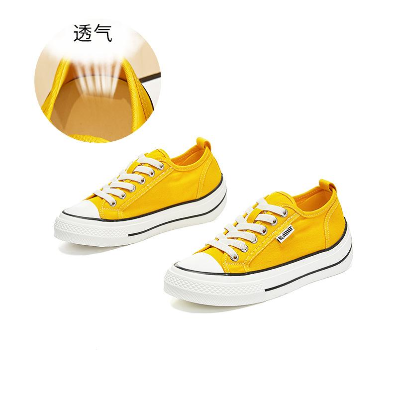 Mango Kopf Canvas Schuhe Frühling lässig einzelne Schuhe flachsohlige vielseitige kleine weiße Schuhe Plateau Sport Board Schuhe Frauen