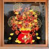 New Year Money Tree Window Stickers - Festive Glass Door Clings for Spring Festival Decoration