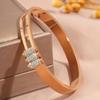Hot-selling titanium steel bracelet, girls' high-end sense of fashion, popular light luxury in Europe and the United States, Gypsy star love diamond 
