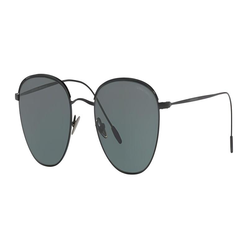 Armani GIORGIO oval metal sunglasses black