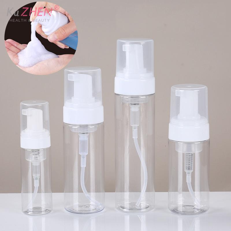 Botella dispensadora de bomba de espuma para loción de 100/120/150/200/250 ml Vacía Rellenable Para Jabón de Manos Champú Limpiador Envase Portátil Viaje
