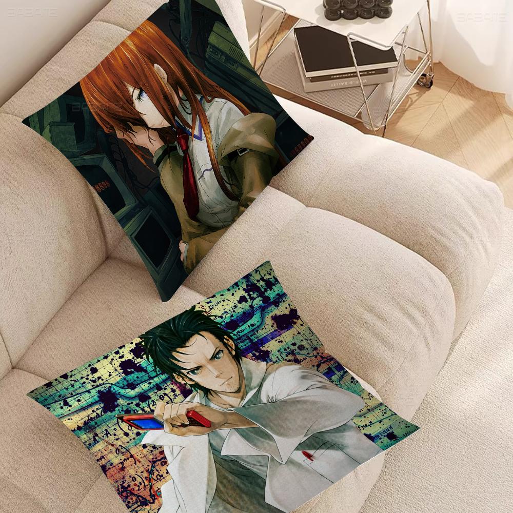Steins Gate Kissenbezug toon Geschenk Kissenbezug Schlafzimmer Zuhause Sofa Stuhl Sitz Dekor Kissenbezug
