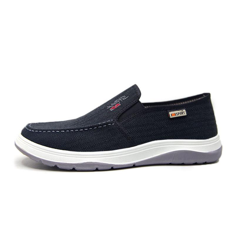 Old Beijing Cloth Shoes Men's Canvas Shoes Men's Autumn New One-pedal Shallow Mouth Dad Shoes Lazy Single Shoes