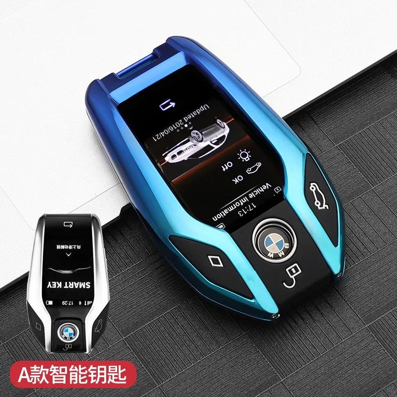 LED Display Car Key Case Cover For BMW 5 7 Series G01 X3 G02 X4 G05 X5 G07 X7 G12 G11 G30 G32 G31 i8 I12 I15 Car Bag