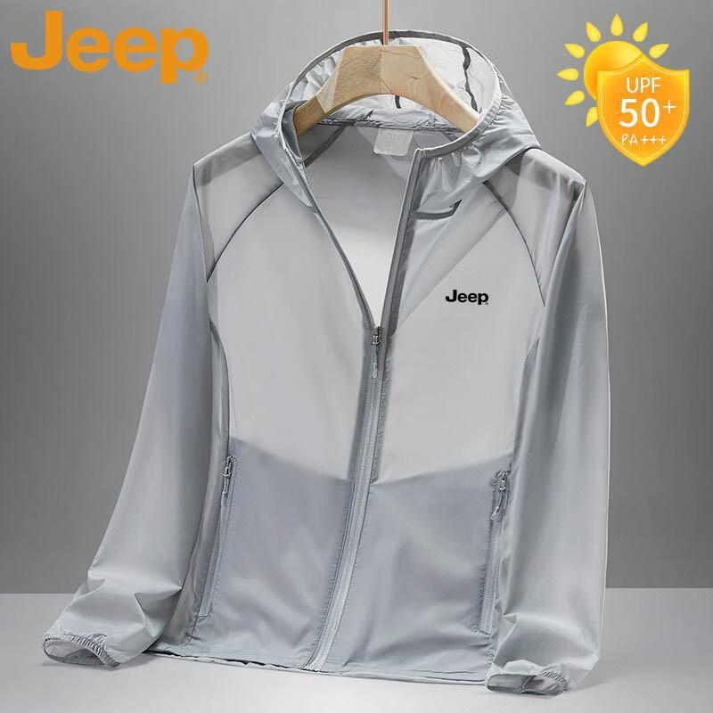 JEEP Men s Lightweight Hooded Sun Protection Jacket L