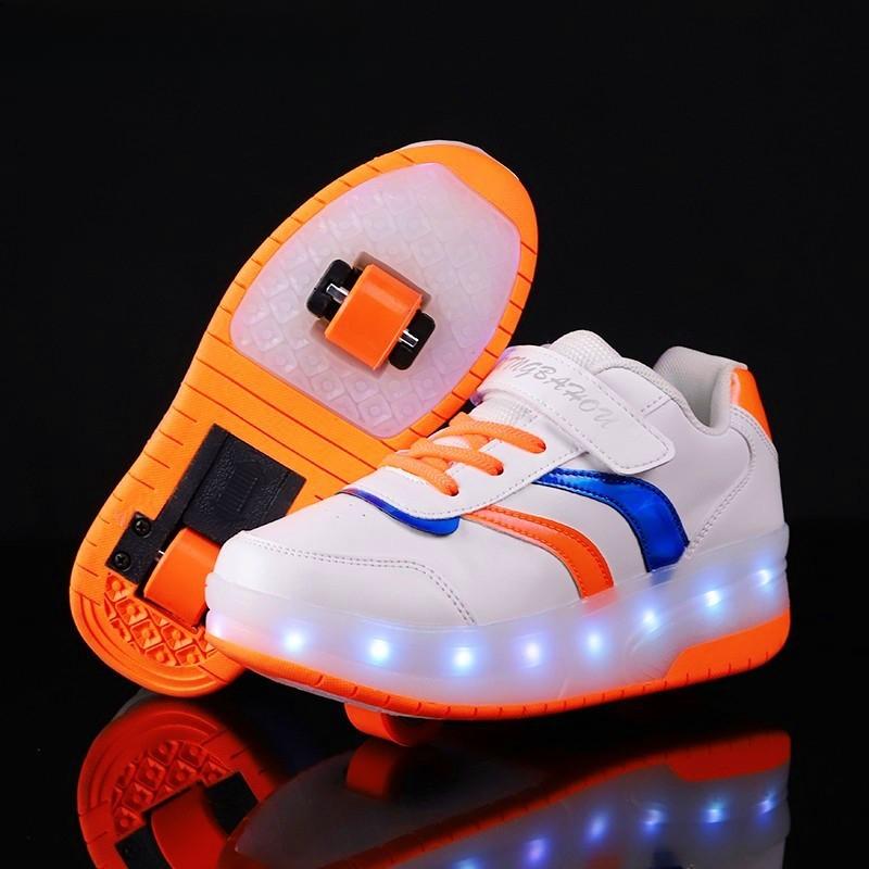 Charging Wings Runaway Shoes Double Wheels Boys and Girls Wheels Shoes Luminous Light Shoes