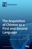 The The Acquisition of Chinese As a First and Second Language Book