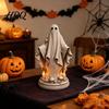 Living Room Ghost Decor Halloween Figurine, Spooky Resin Skulls Statue for Figurine Tiered Tray Home Table Centerpiece, Party Supplies