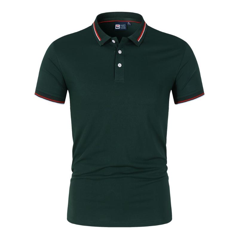 2026  Men's Short-sleeved T-shirt Lapel Embroidery Plus Fat Business POLO Shirt Loose Casual Top