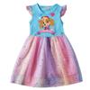 Baby Girl Skye Print Princess Dresses Cartoon Patrol Skye For Kids Clothes Cosplay Costume Children Fly Sleeve Casual Dress