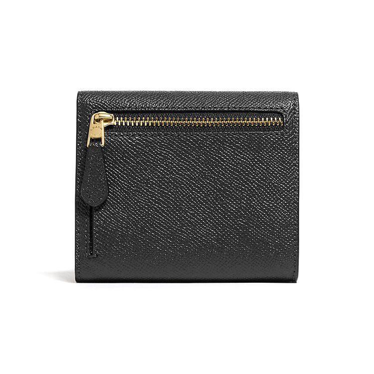 Coach Wyn 11 Mode Unifarbene Lässige Leder Umschlag Clutch Geldbörse Damen Clutch Schwarz C2328-LIBLK