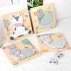 Ensemble de 4 puzzles en bois - CREATIVPAD - Animaux - Pour enfants de 18 mois et plus