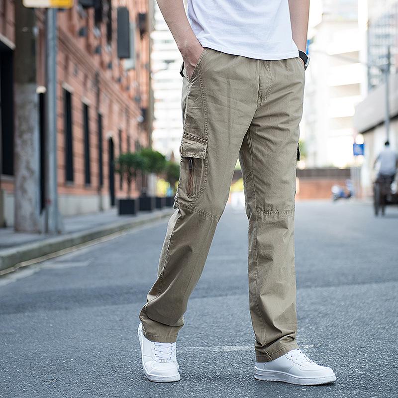 

Мужской комбинезон большого размера прямого кроя, свободный - износостойкий, повседневный, брюки для занятий спортом на открытом воздухе L